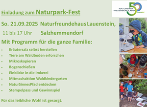 Einladung Naturpark-Fest Lauenstein